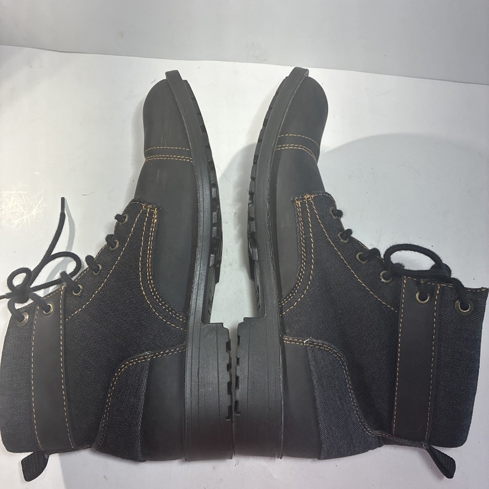 Levi's Artesian Denim Boots Men's Size 11 Black - Picture 6 of 8